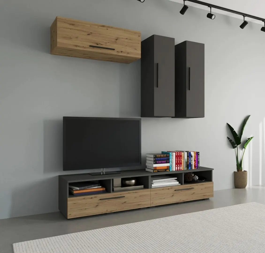 Living Haaus Kos V10 1.9m (Anthracite/Artisan Oak)