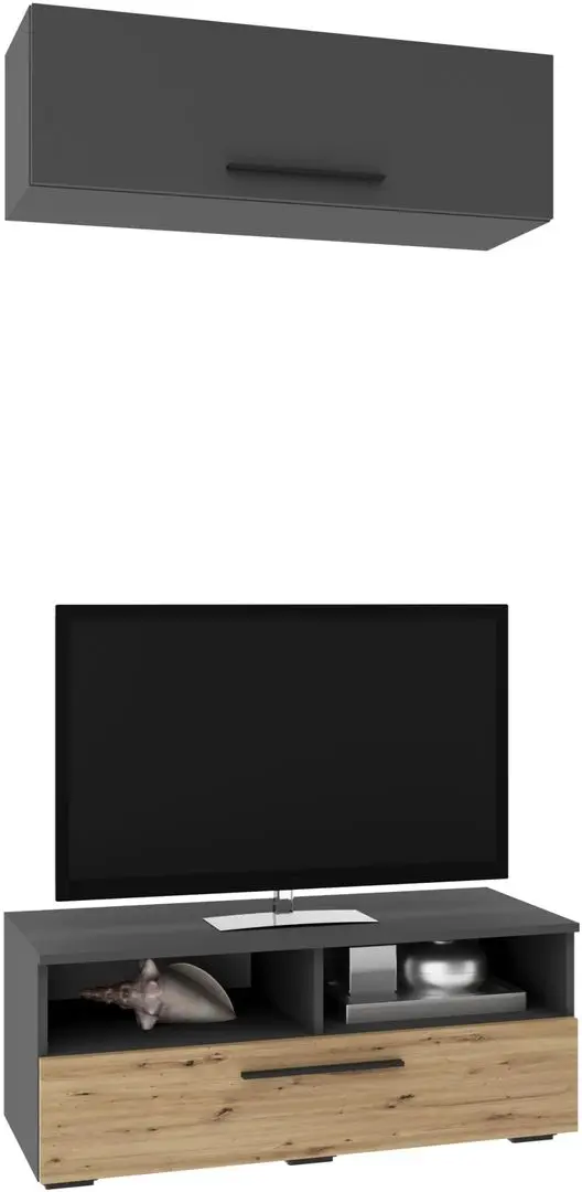 Гостиная Haaus Kos V11 0.95м (Anthracite/Artisan Oak)