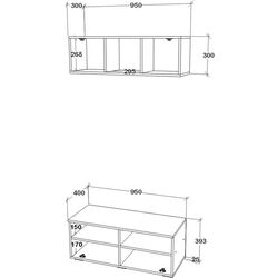 Гостиная Haaus Kos V11 0.95м (Black/White Gloss) Thumb