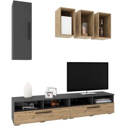 Living Haaus Kos V12 1.9m (Anthracite/Artisan Oak) Thumb