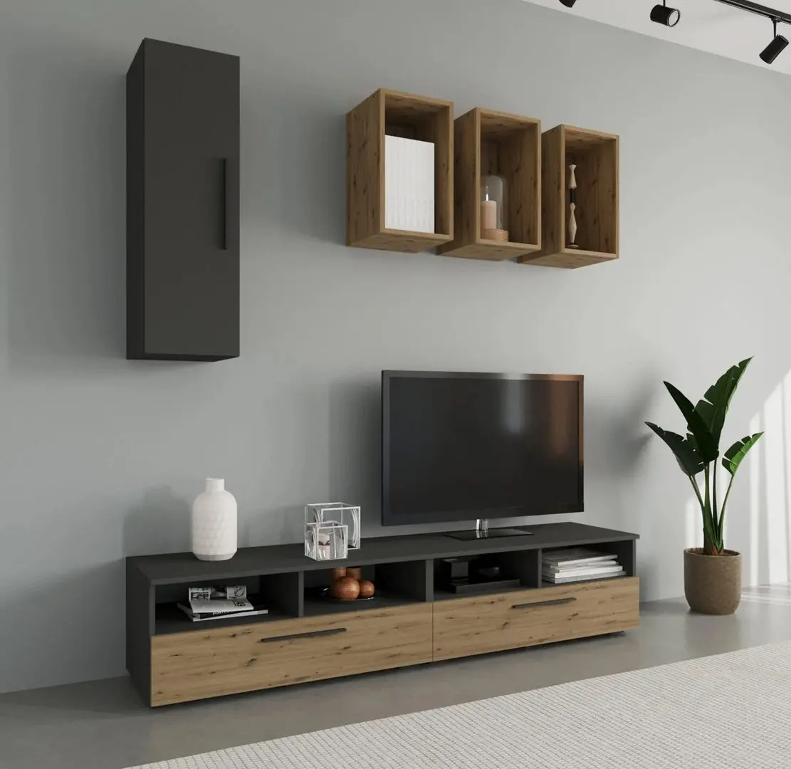 Living Haaus Kos V12 1.9m (Anthracite/Artisan Oak)