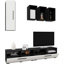 Гостиная Haaus Kos V12 1.9м (Black/White Gloss) Thumb