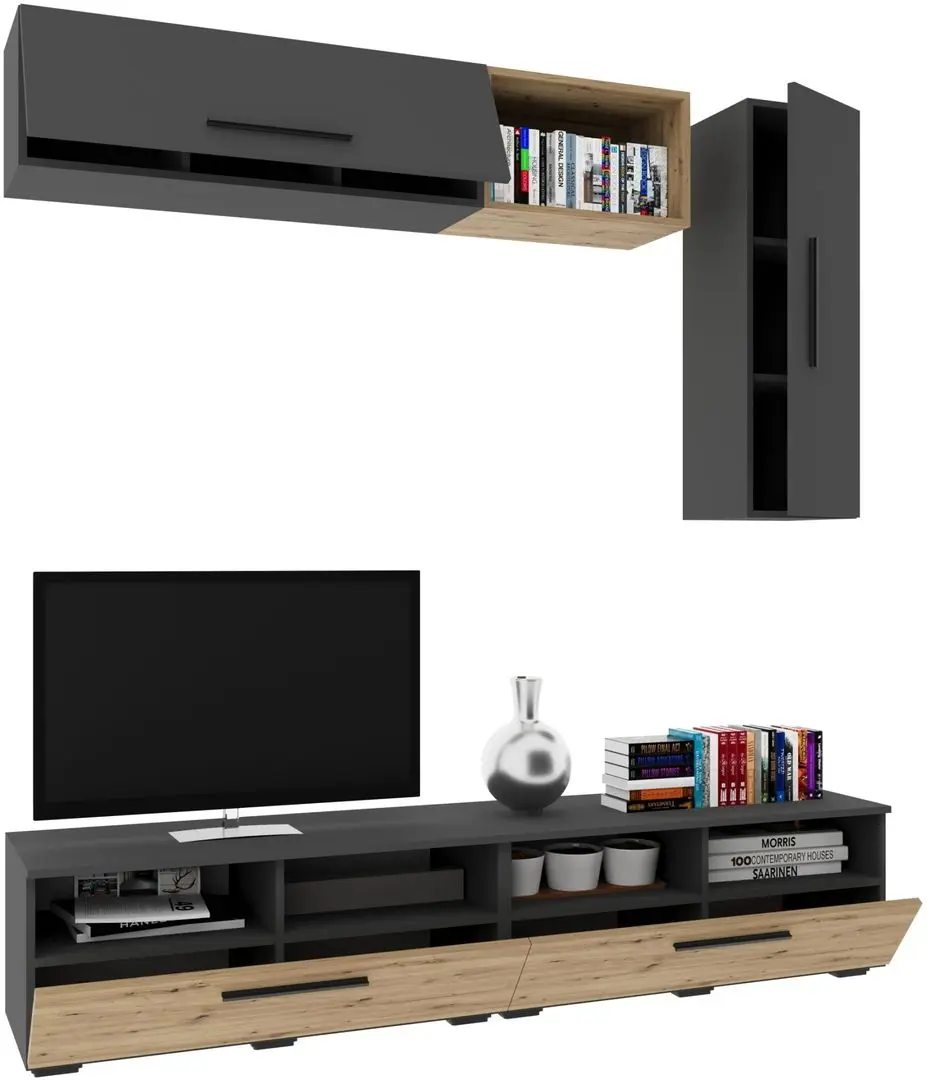 Living Haaus Kos V13 1.9m (Anthracite/Artisan Oak) - 3