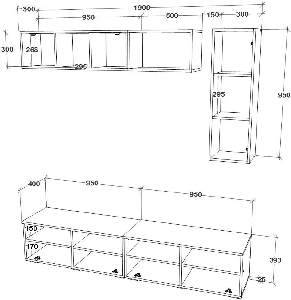 Living Haaus Kos V13 1.9m (Anthracite/Artisan Oak) - 5