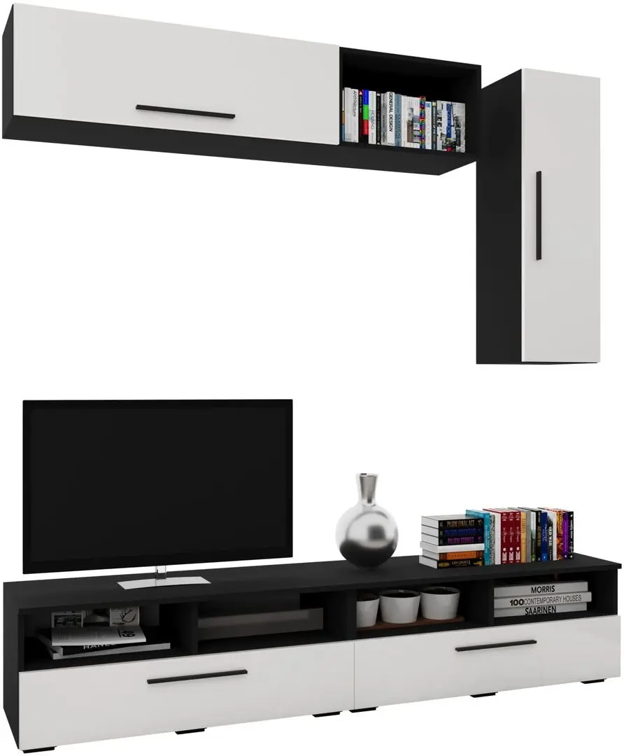 Living Haaus Kos V13 1.9m (Black/White Gloss) - 2