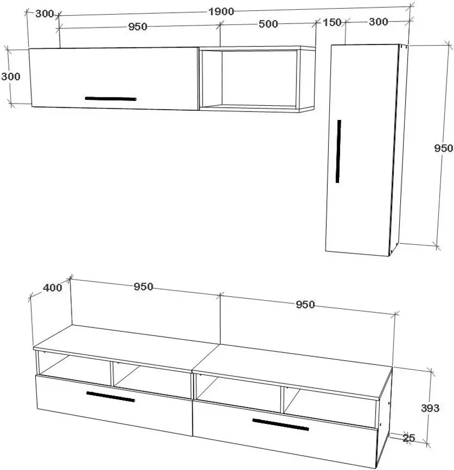 Гостиная Haaus Kos V13 1.9м (White/Artisan Oak) - 4