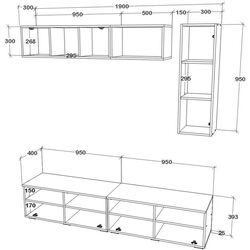 Гостиная Haaus Kos V13 1.9м (White/Artisan Oak) Thumb