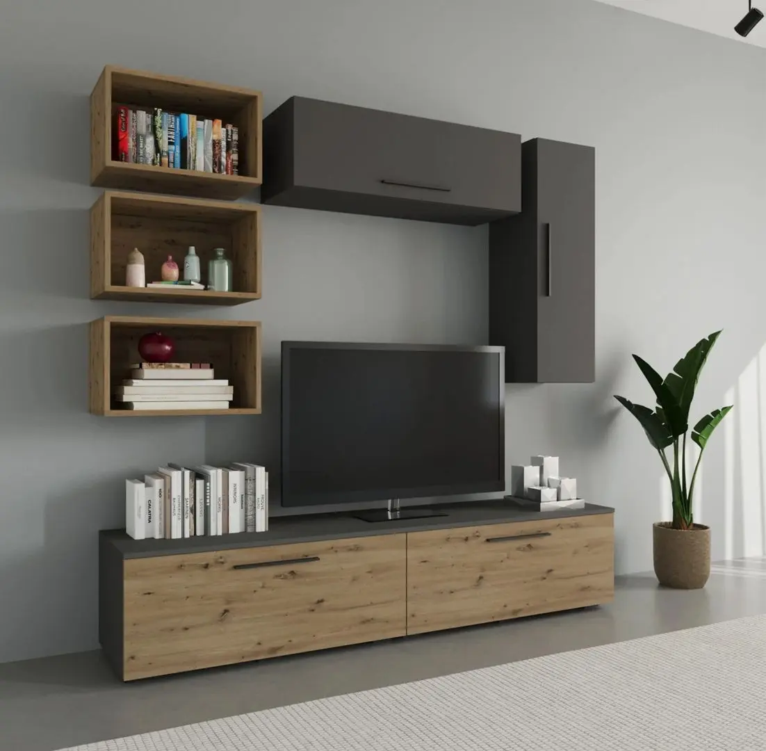 Living Haaus Kos V14 1.9m (Anthracite/Artisan Oak)