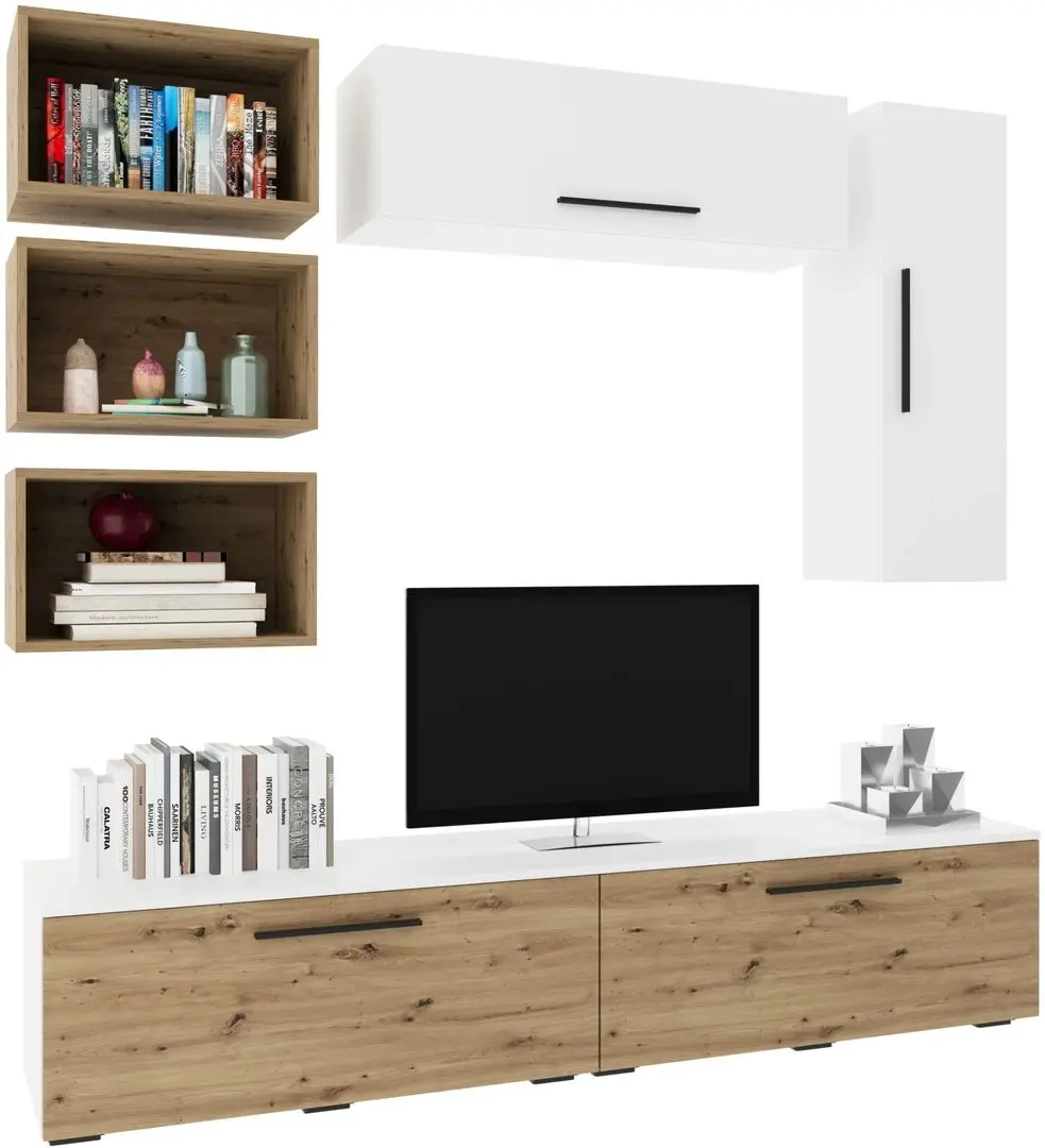 Living Haaus Kos V14 1.9m (White/Artisan Oak) - 2