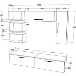 Living Haaus Kos V14 1.9m (White/Artisan Oak) Thumb