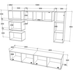 Living Haaus Kos V14 1.9m (White/Artisan Oak) Thumb