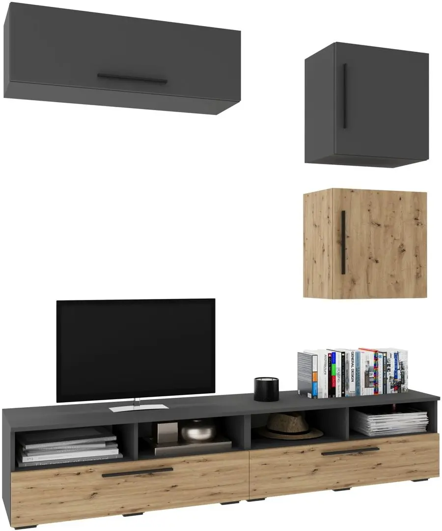 Living Haaus Kos V15 1.9m (Anthracite/Artisan Oak)