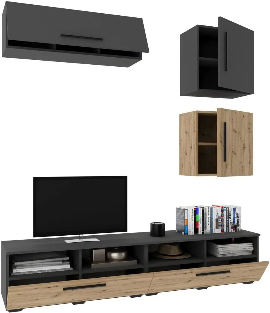 Living Haaus Kos V15 1.9m (Anthracite/Artisan Oak)