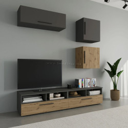 Гостиная Haaus Kos V15 1.9м (Anthracite/Artisan Oak)