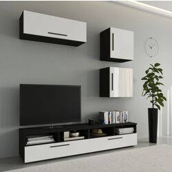 Гостиная Haaus Kos V15 1.9м (Black/White Gloss)