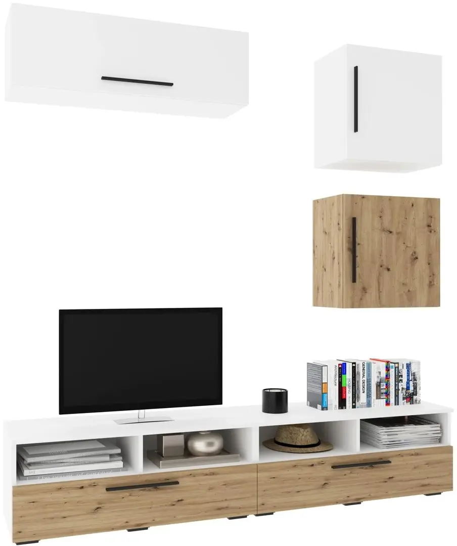 Гостиная Haaus Kos V15 1.9м (White/Artisan Oak)