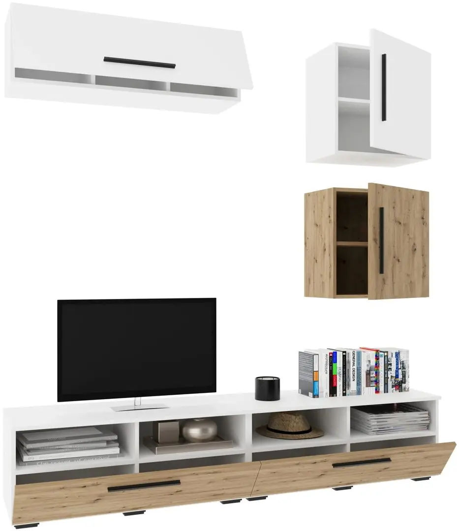 Гостиная Haaus Kos V15 1.9м (White/Artisan Oak)