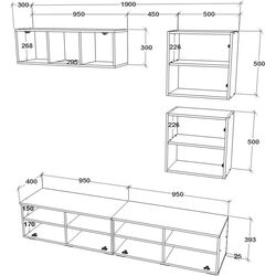 Гостиная Haaus Kos V15 1.9м (White/Artisan Oak) Thumb