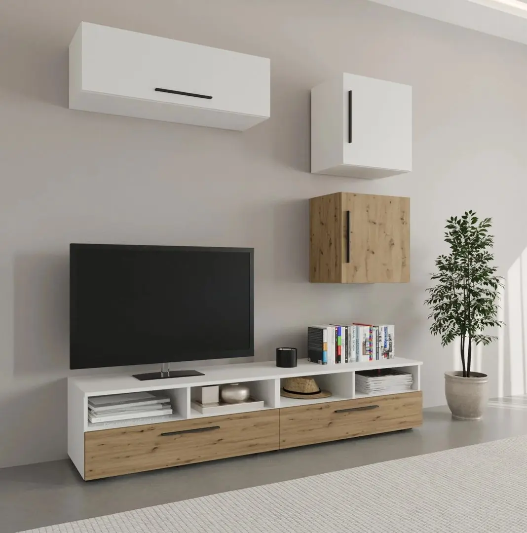 Гостиная Haaus Kos V15 1.9м (White/Artisan Oak)