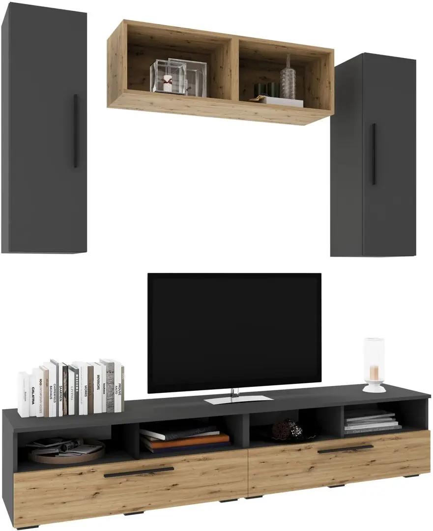 Living Haaus Kos V16 1.9m (Anthracite/Artisan Oak) - 2