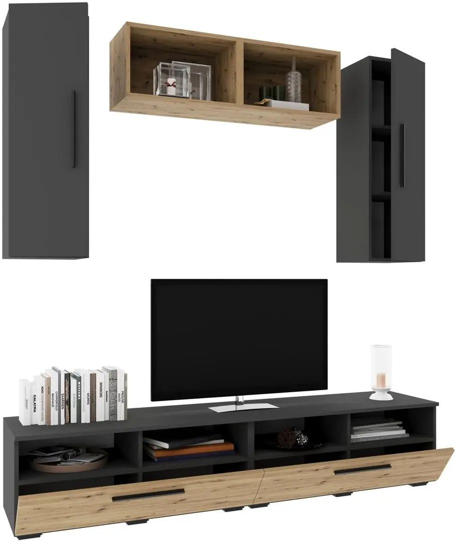 Living Haaus Kos V16 1.9m (Anthracite/Artisan Oak) - 3