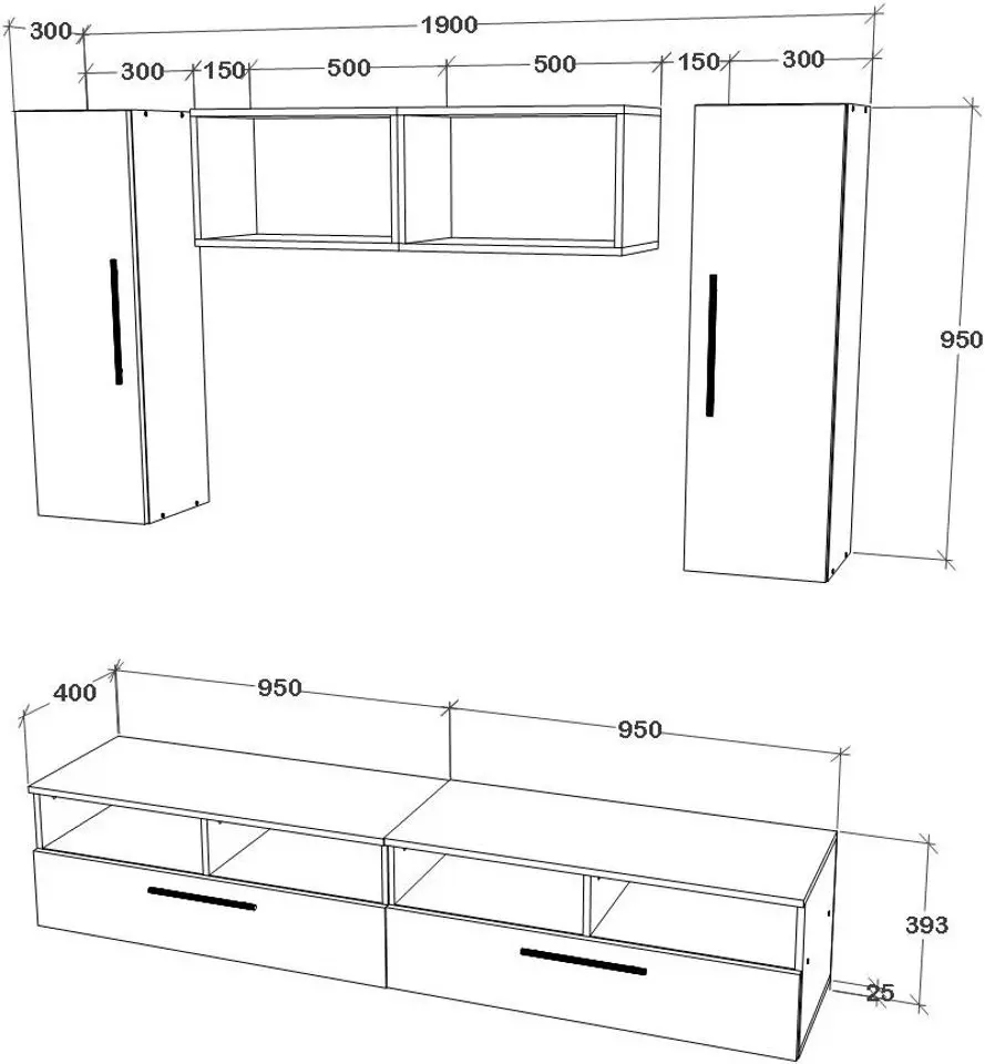 Living Haaus Kos V16 1.9m (Anthracite/Artisan Oak) - 4