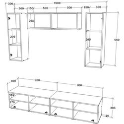 Living Haaus Kos V16 1.9m (Anthracite/Artisan Oak) Thumb