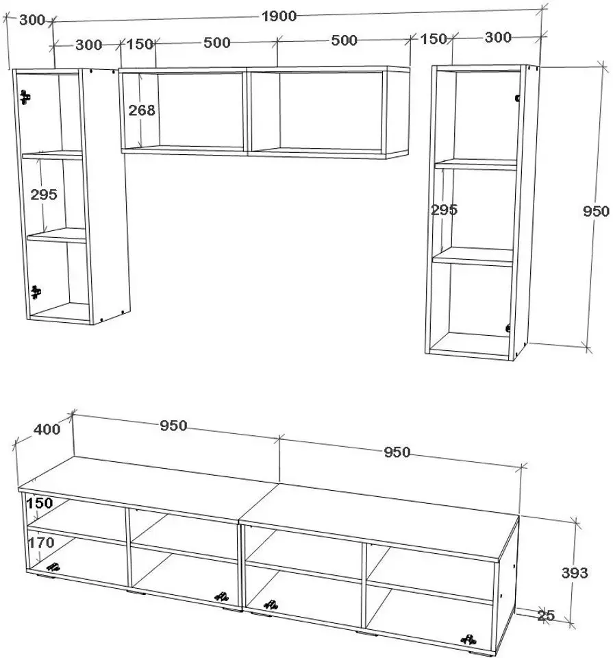 Living Haaus Kos V16 1.9m (Anthracite/Artisan Oak) - 5
