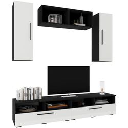 Гостиная Haaus Kos V16 1.9м (Black/White Gloss) Thumb