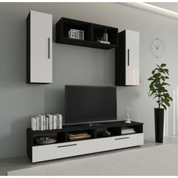 Гостиная Haaus Kos V16 1.9м (Black/White Gloss)