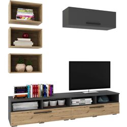 Living Haaus Kos V17 1.9m (Anthracite/Artisan Oak) Thumb