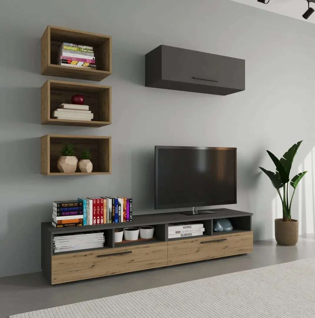 Living Haaus Kos V17 1.9m (Anthracite/Artisan Oak)