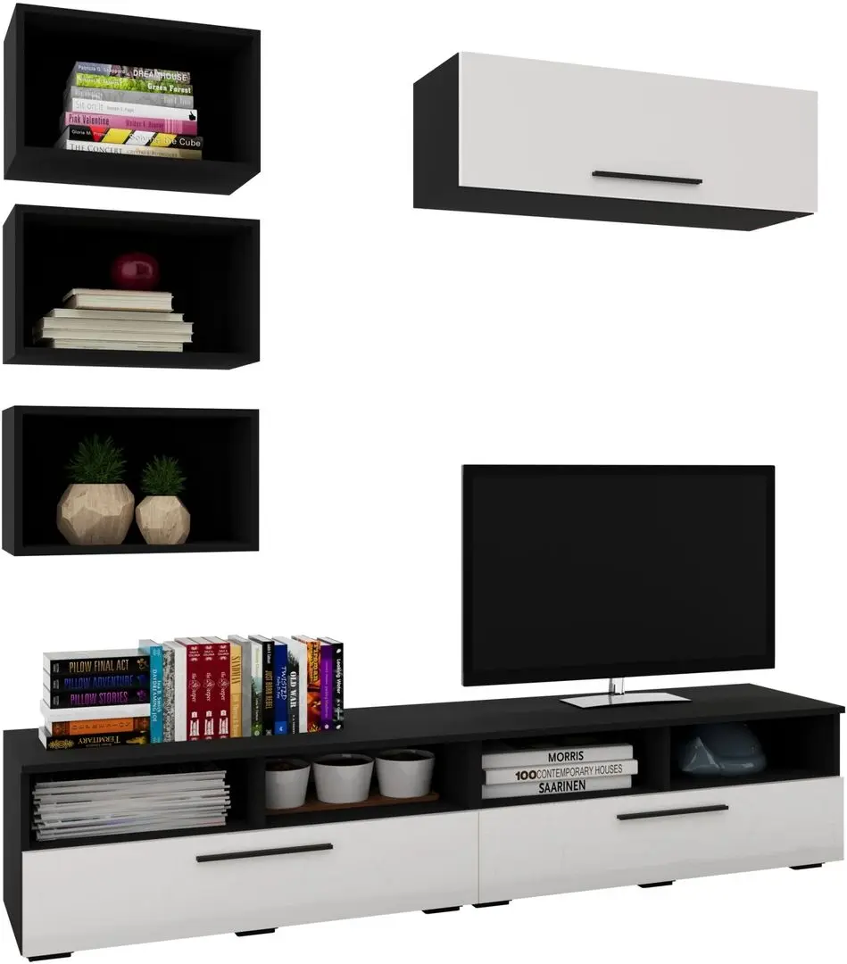 Living Haaus Kos V17 1.9m (Black/White Gloss)