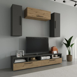 Гостиная Haaus Kos V18 1.9м (Anthracite/Artisan Oak)