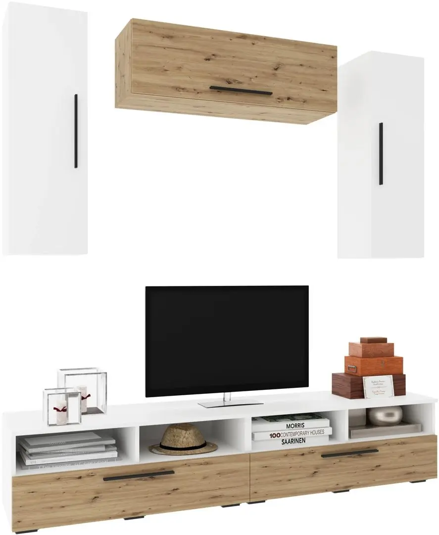 Гостиная Haaus Kos V18 1.9м (White/Artisan Oak)