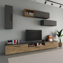 Гостиная Haaus Kos V19 2.85m (Anthracite/Artisan Oak)