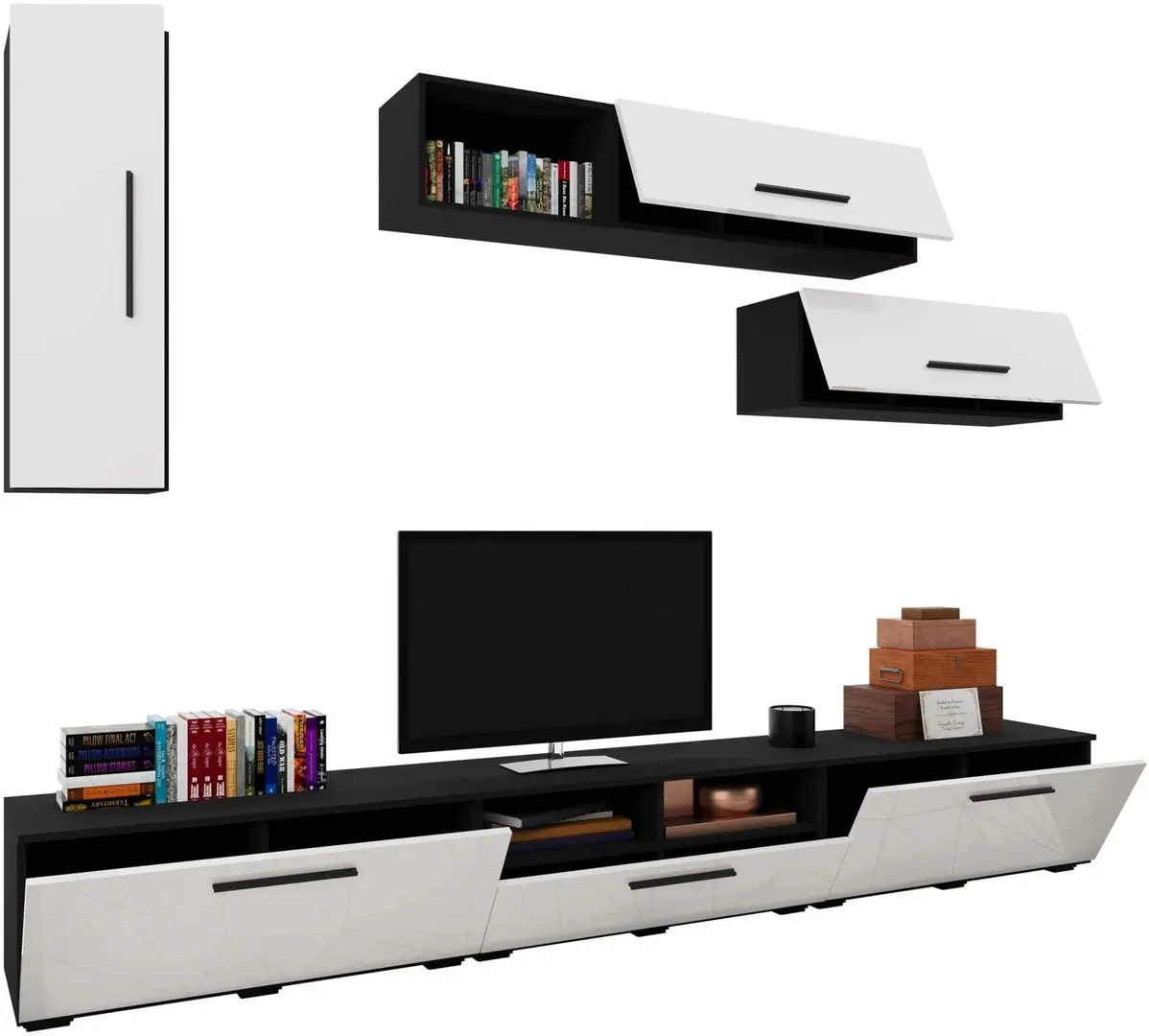 Living Haaus Kos V19 2.85m (Black/White Gloss) - 3
