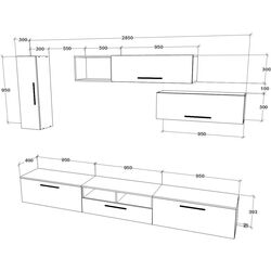Living Haaus Kos V19 2.85m (Black/White Gloss) Thumb