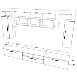 Living Haaus Kos V2 2.85m (Anthracite/Artisan Oak) Thumb