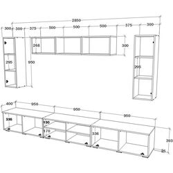 Living Haaus Kos V2 2.85m (Anthracite/Artisan Oak) Thumb