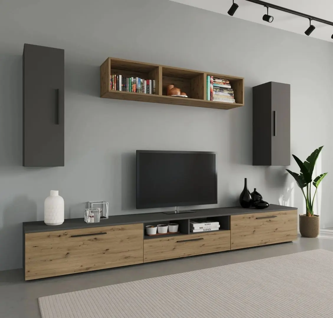 Living Haaus Kos V2 2.85m (Anthracite/Artisan Oak)