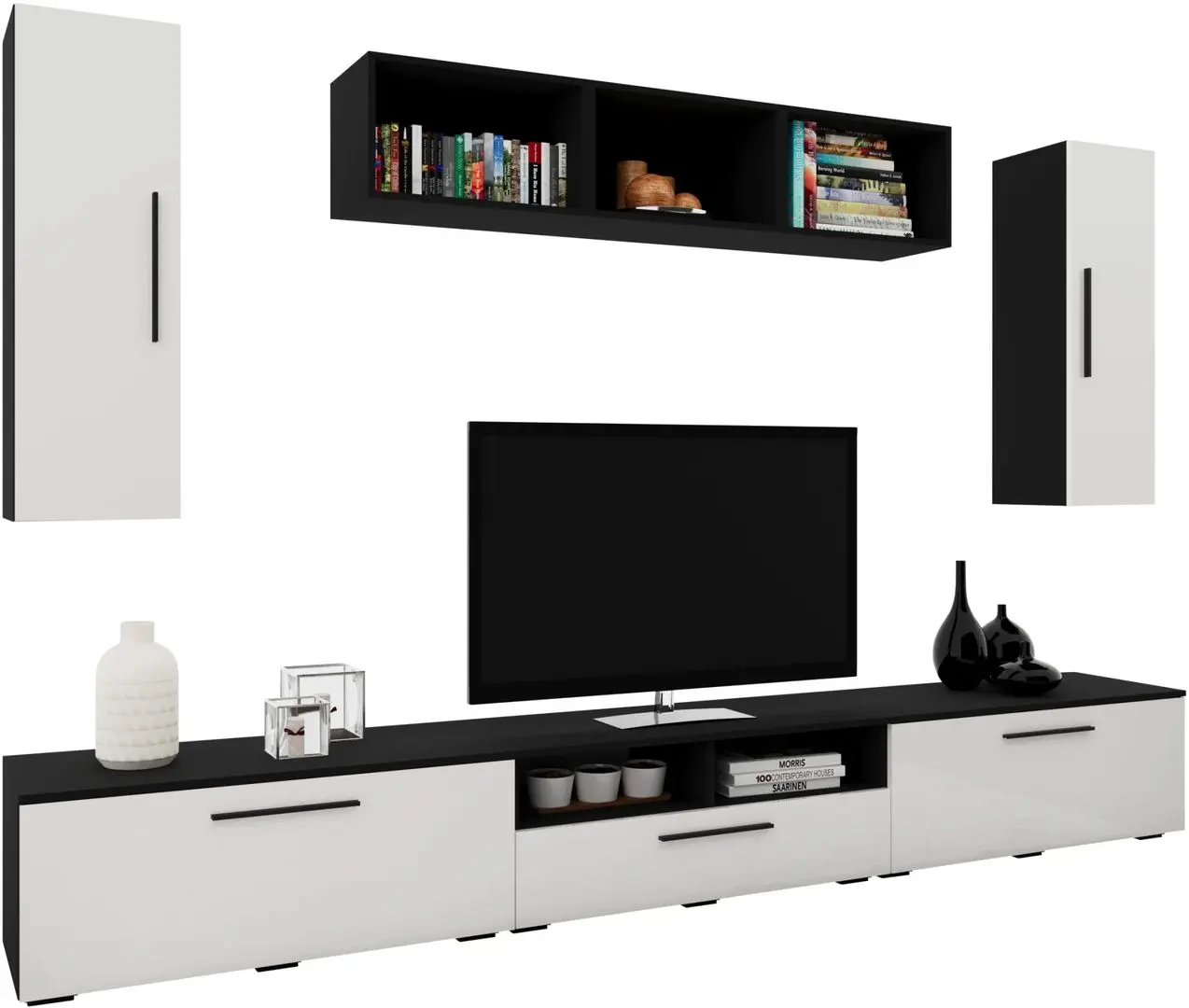 Living Haaus Kos V2 2.85m (Black/Glossy White) - 2