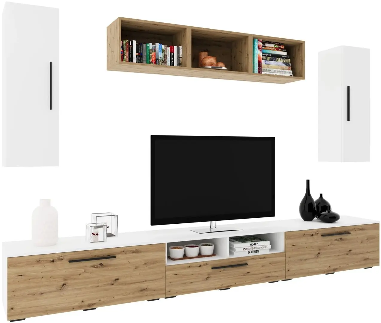 Гостиная Haaus Kos V2 2.85м (White/Artisan Oak) - 2