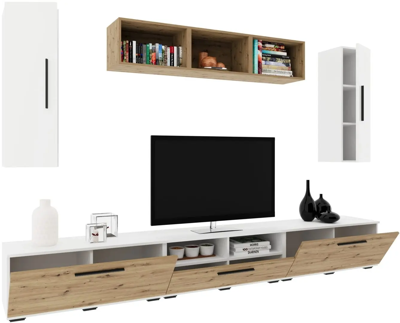 Гостиная Haaus Kos V2 2.85м (White/Artisan Oak) - 3