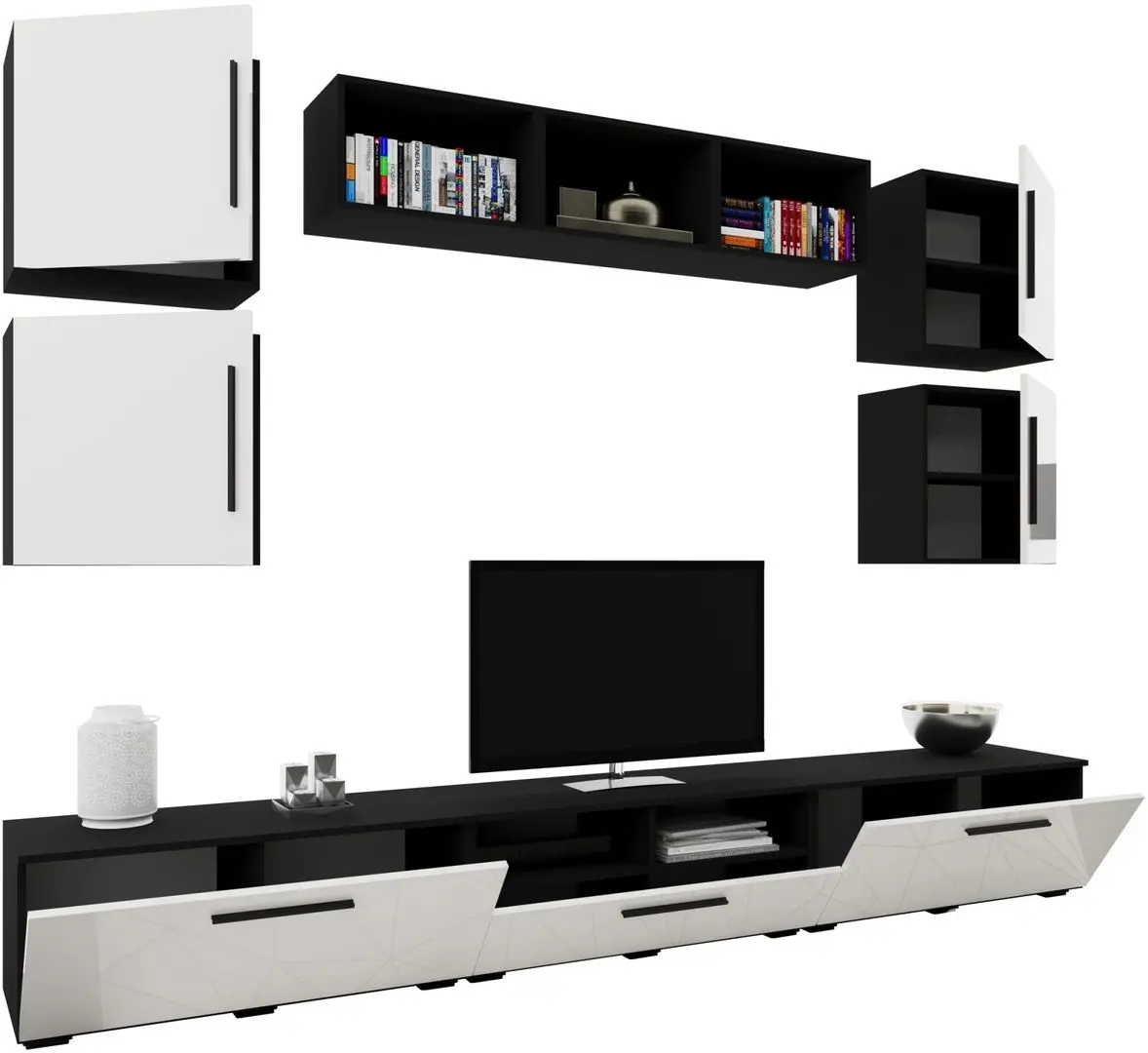 Living Haaus Kos V3 2.85m (Black/White Gloss) - 3