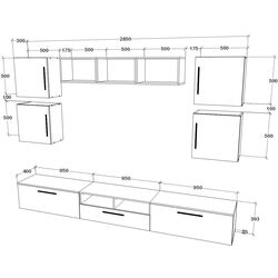 Living Haaus Kos V3 2.85m (White/Artisan Oak) Thumb