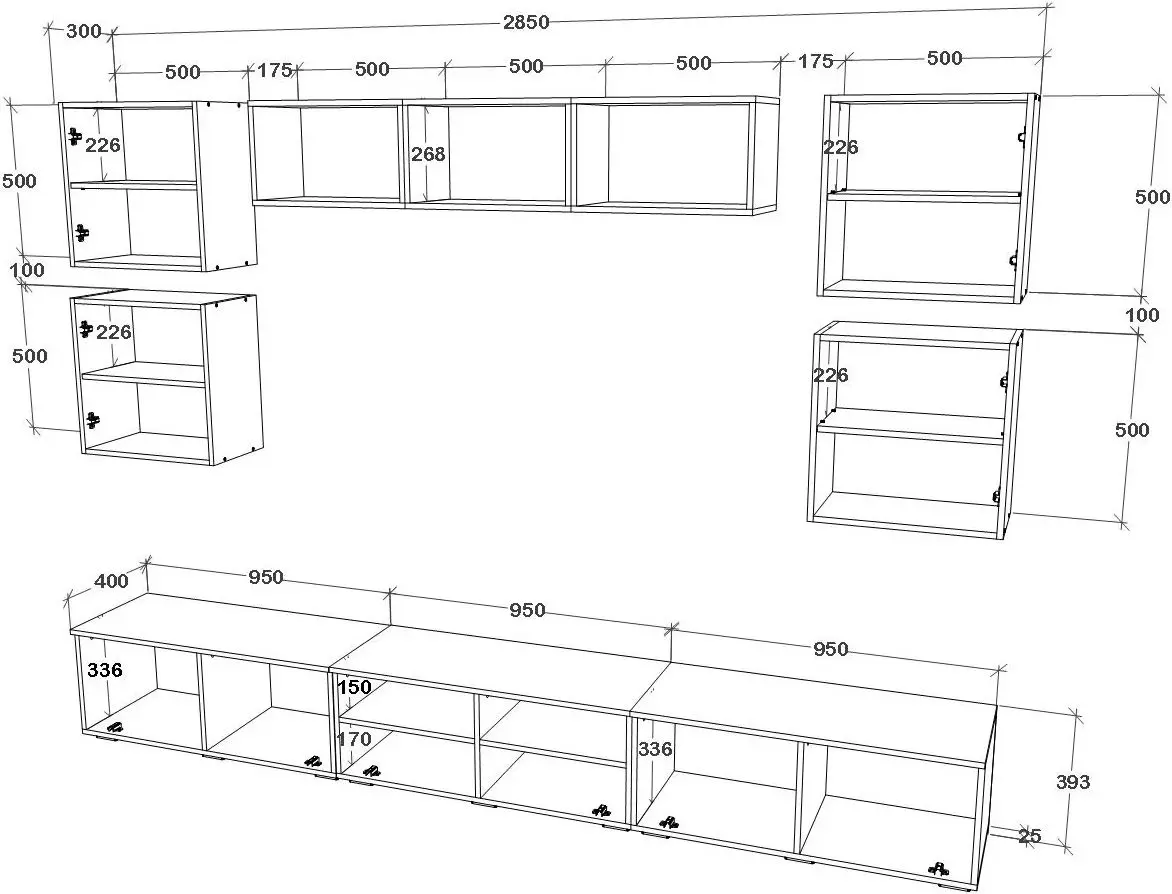 Living Haaus Kos V3 2.85m (White/Artisan Oak) - 5