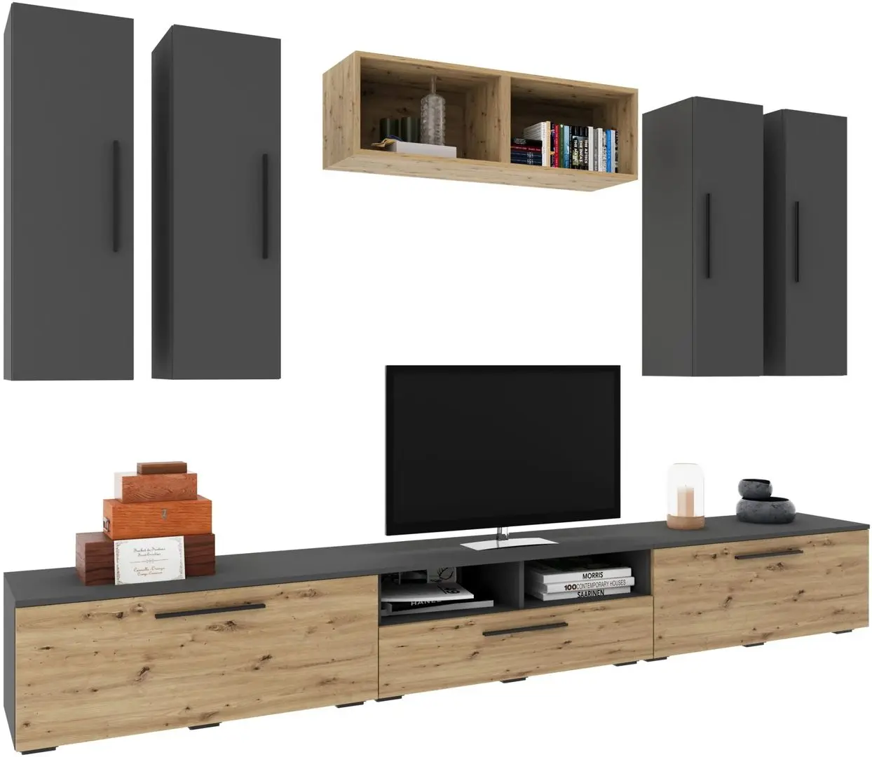 Living Haaus Kos V4 2.85m (Anthracite/Artisan Oak) - 2