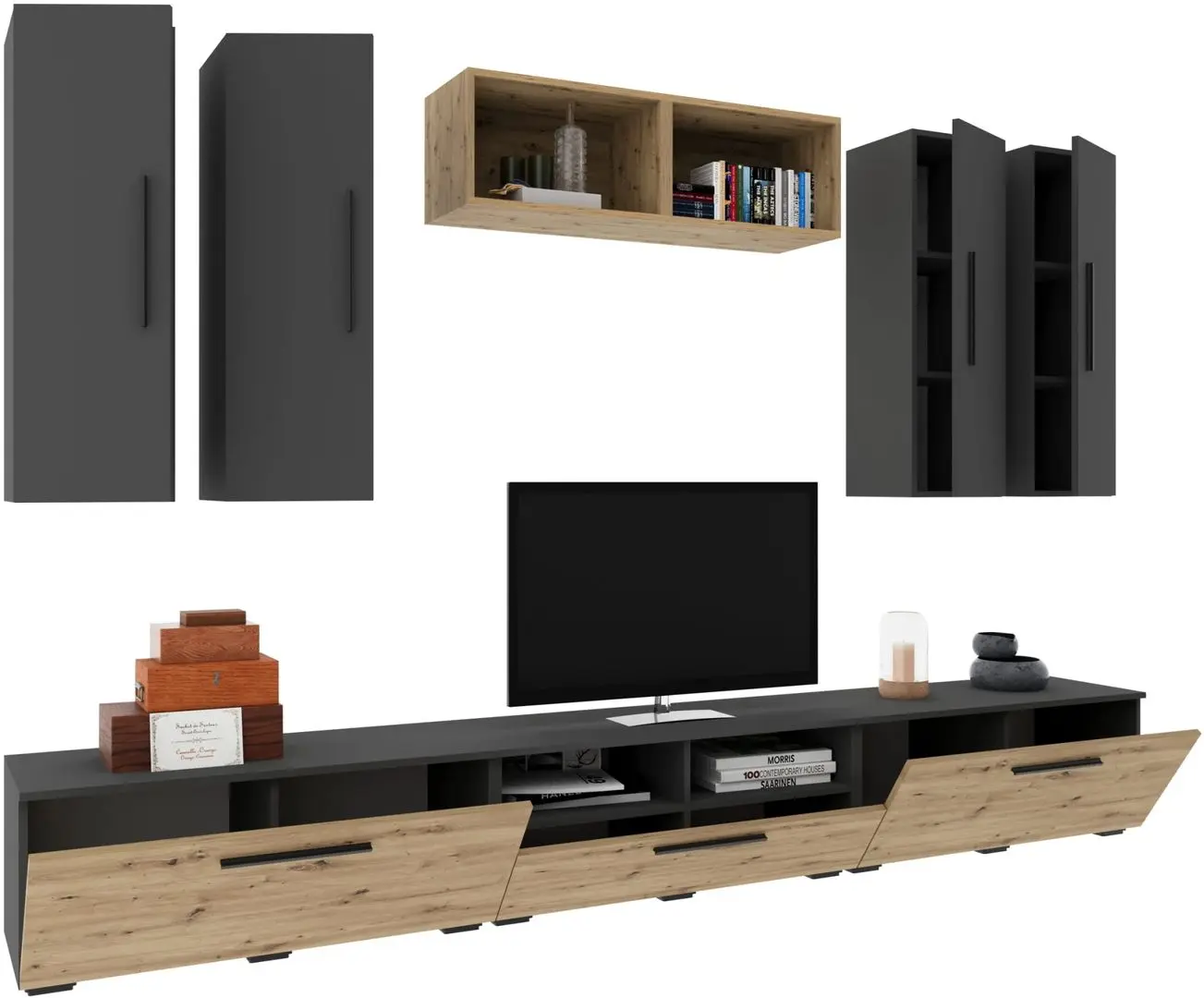 Living Haaus Kos V4 2.85m (Anthracite/Artisan Oak) - 3