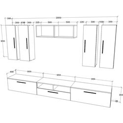 Living Haaus Kos V4 2.85m (Anthracite/Artisan Oak) Thumb